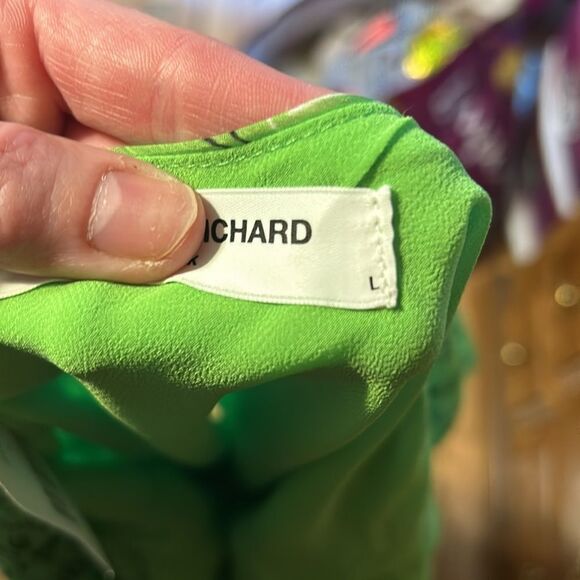 Amanda Uprichard green Samba Mini Dress LARGE NWT - Picture 5 of 6